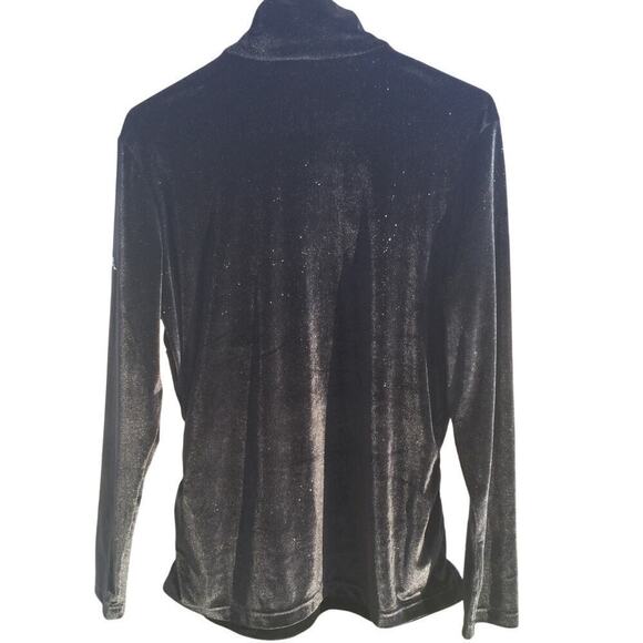 Obermeyer Womens Velvet Popover Size Large Black Vail Colorado Sportswear Fleece - Picture 5 of 10